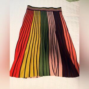 New York & Company Colorful Striped A-Line Skirt
